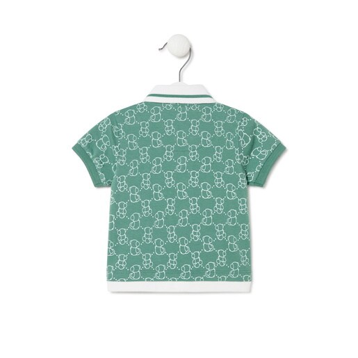Bold Bear polo t-shirt in Casual green
