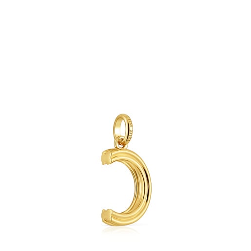 Medium 18kt gold plating over silver letter C Pendant TOUS Alphabet