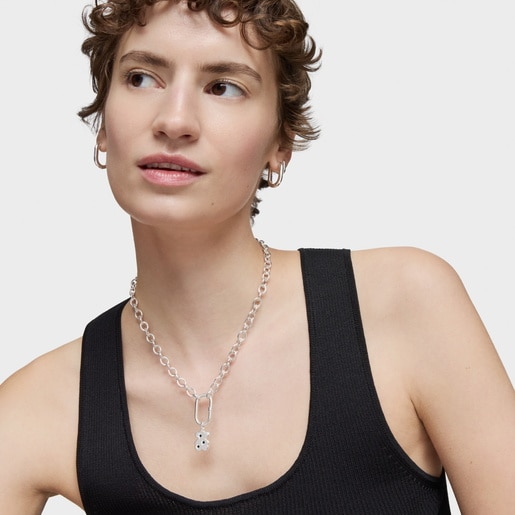 Pendentif ourson en argent et spinelles Sweet Dolls