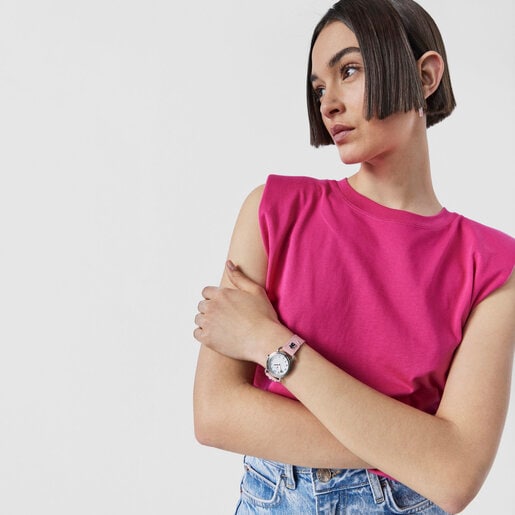 腕時計 Baby Bearピンク　ベルト：牛革 / ステンレススチール / 28mm