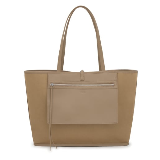 حقيبة أحمال خفيفة كبيرة الحجم بوجهين مزدوجة الاستخدام باللون البيج من تشكيلة TOUS Bear