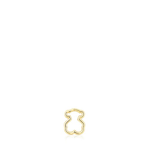 Gold TOUS Basics 1/2 Earring with bear motif