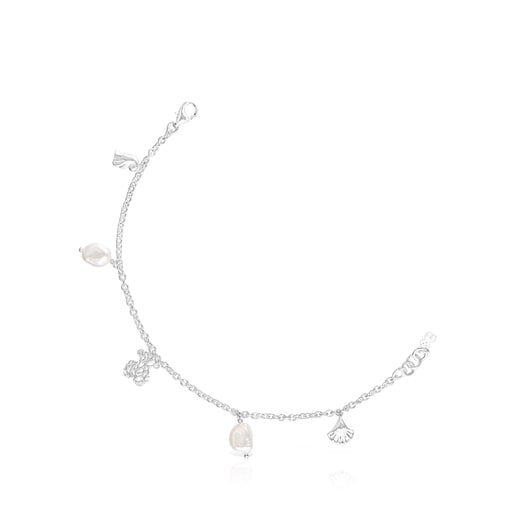 Silver Oceaan Bracelet with pearls