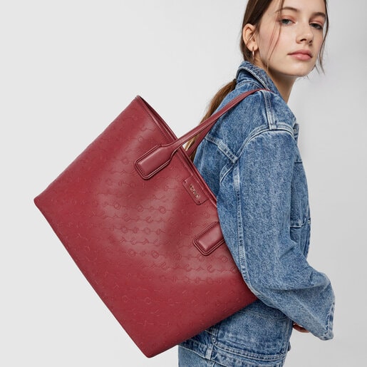 All Day Tote Bag- Burgundy Leather
