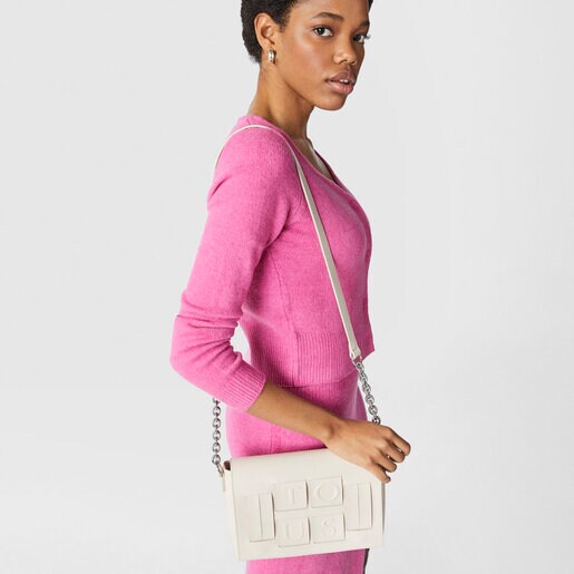 Маленькая бежевая сумка-кроссбоди TOUS Damas