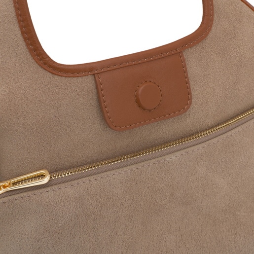 Medium camel-colored leather Tote bag TOUS Lirio