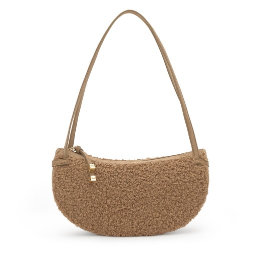 Bolso de hombro camel TOUS Halfmoon