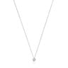 Collier rosace en or blanc et diamants 0,15 ct court Les Classiques