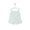 Girls short terry playsuit in Kaos mist