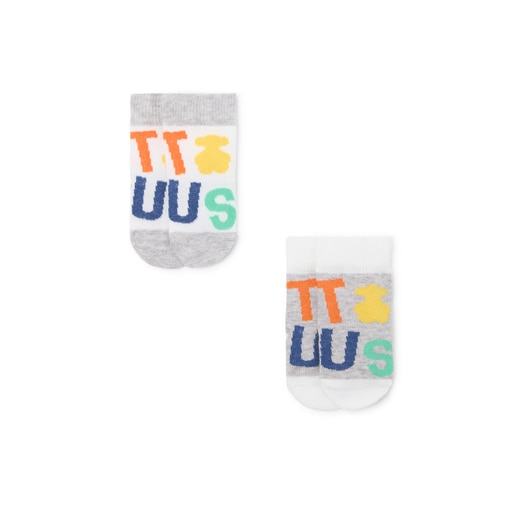 Pack of 2 pairs of baby socks in SSocks grey