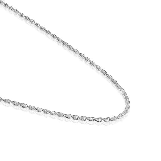 Stříbrný propletený obojkový náhrdelník o délce 50 cm z kolekce TOUS Basics