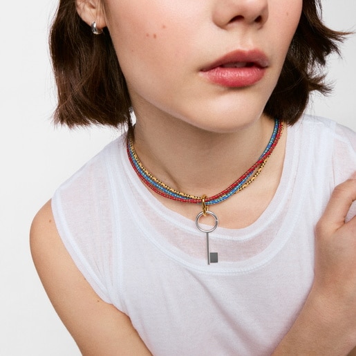 قلادة من الفضة مُرصّعة بحلية مفتاح مقاس 20 مم من تشكيلة TOUS Unlock