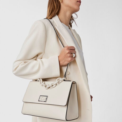 Городская бежевая сумка TOUS Funny среднего размера