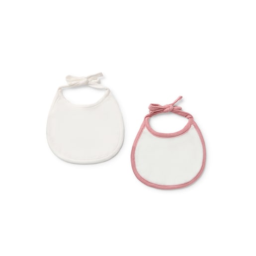 Baby bib set in Geome pink