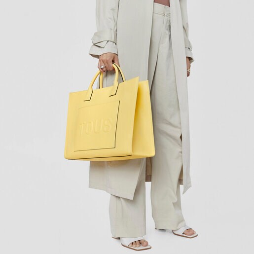 Large yellow TOUS La Rue Amaya Shopping bag | TOUS
