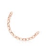 Pulseira Hold oval em Prata Vermeil rosa