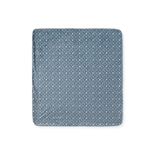 Short-pile fleece baby blanket in Soft navy blue