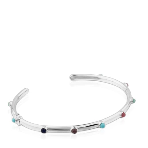 Silver Super Power Bracelet with Gemstones