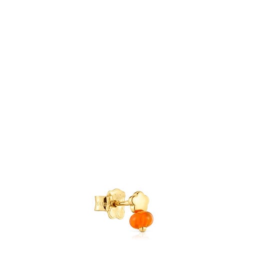 Mono boucle d’oreille fleur en or et calcédoine TOUS Balloon