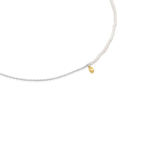 Two-tone TOUS Joy Bits necklace with pearls