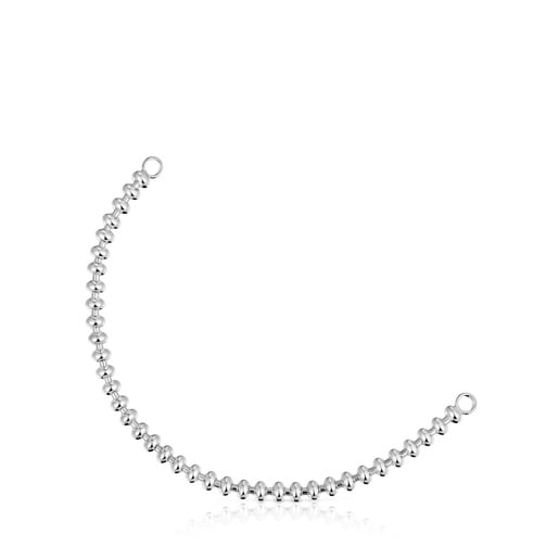 Hold Oval silver chain Bracelet with ball motifs