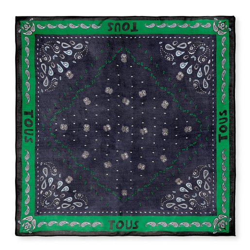 Mocador de viscosa bandana lila TOUS Crinkled