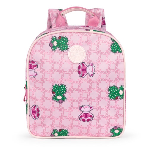 Mochila pequena School Logogram rosa