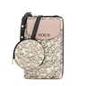 Pochette de téléphone portable à bandoulière avec portefeuille TOUS Kaos Mini Evolution beige