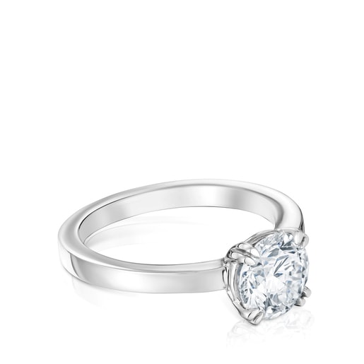 Platinum solitaire Ring with 1.50ct laboratory-grown diamond TOUS Essentials LGD