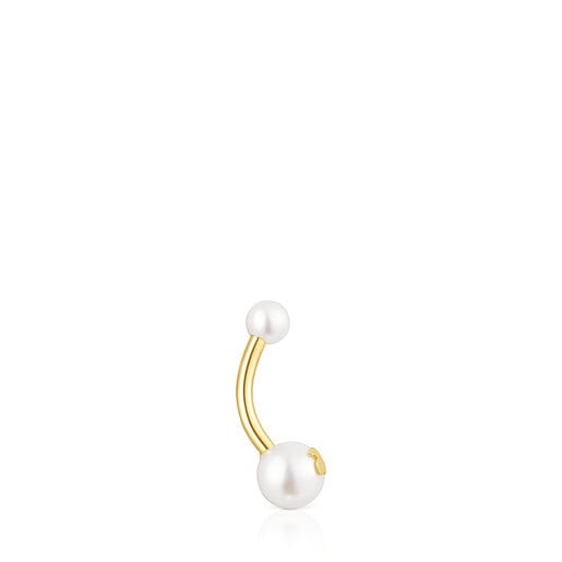 Gold TOUS Pearl navel Piercing with pearls