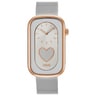 Two-tone analog Watch with heart silhouette and steel bracelet T-Band Club