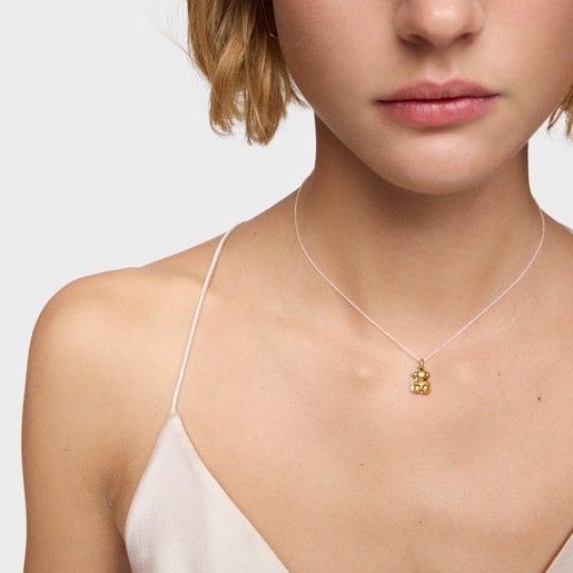 Collar bicolor con doble oso Bold Bear