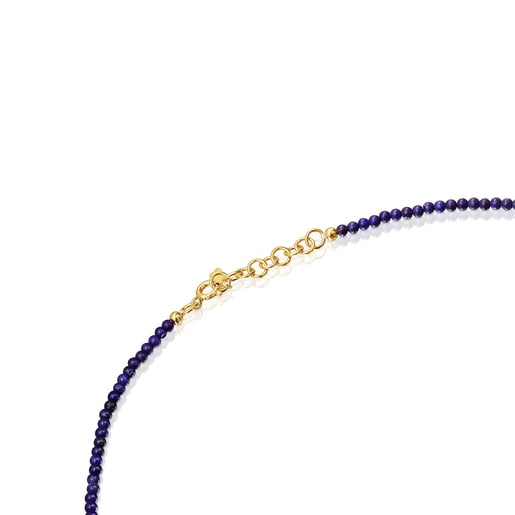 Collier camée Oceaan en argent vermeil, lapis-lazuli et perles