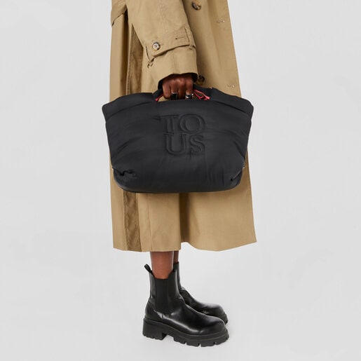 תיק סל TOUS Balloon Soft בינוני בצבע שחור