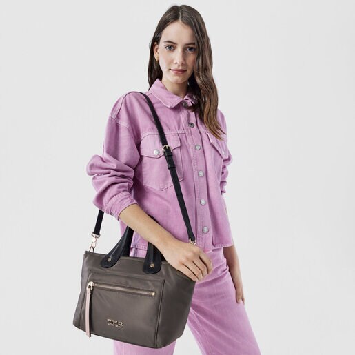 Small khaki Shelby Tote bag