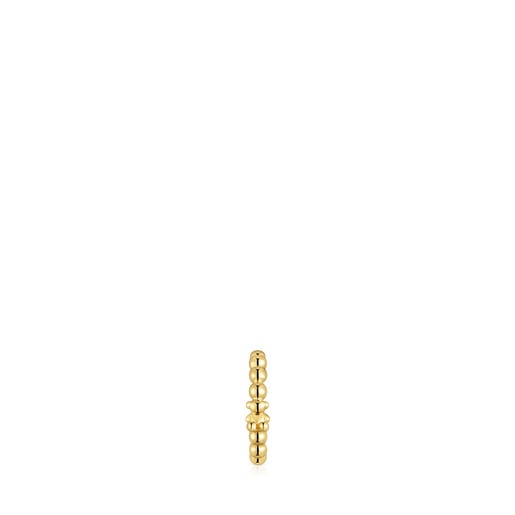 עגיל הליקס Gloss עם ציפוי זהב 18 קראט על כסף ומוטיב דובון