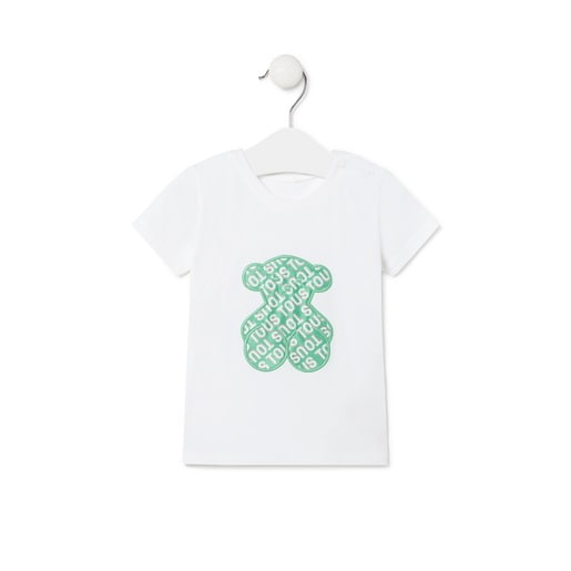 Beach t-shirt in Logo mist
