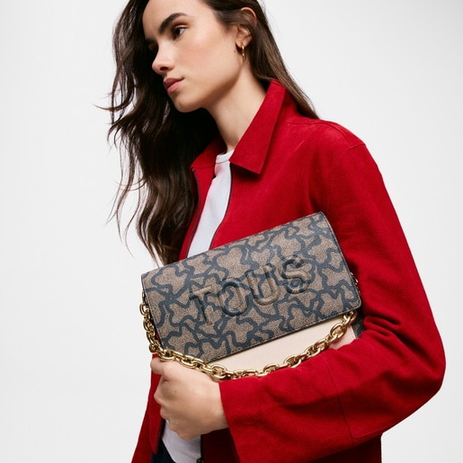 Bandolera mediana Audree Chain negra Kaos Icon