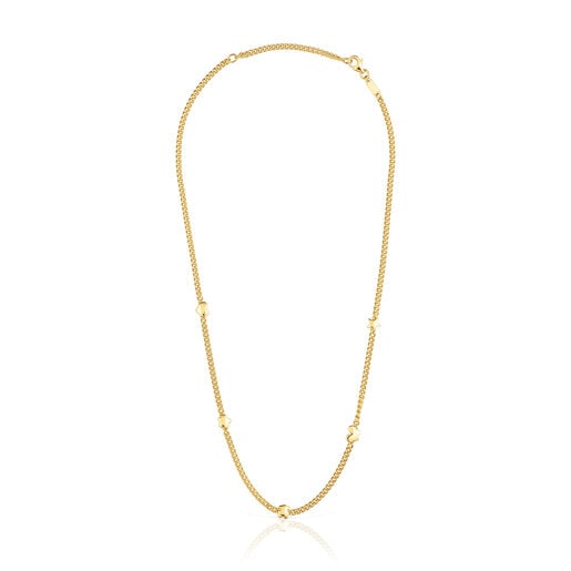 Short 18kt gold plating over silver Necklace with motifs Bold Motif