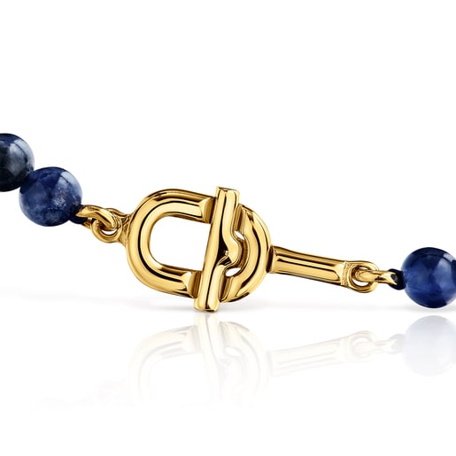 Bracelet with 18kt gold plating over silver and sodalite TOUS MANIFESTO |  TOUS