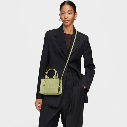 グリーンのオリゾンタルミニバッグ TOUS La Rue New