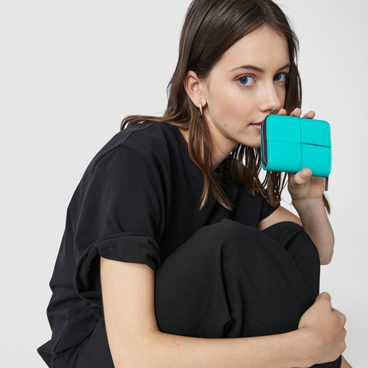 Средний бирюзовый кошелек TOUS Damas