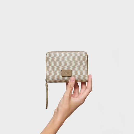 محفظة متوسطة الحجم مزدوجة الاستخدام باللون البيج من التشكيلة TOUS Bear