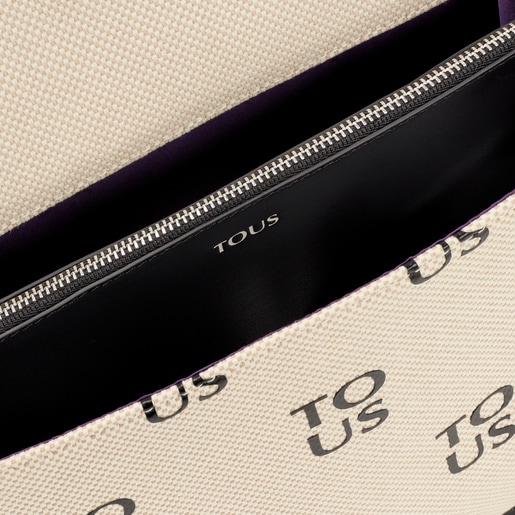 תיק צד TOUS TO-US Audree בגודל בינוני בצבע בז'