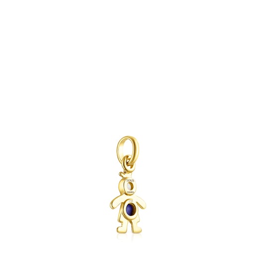 Silver Vermeil TOUS Mama boy bowtie Pendant with Gemstones