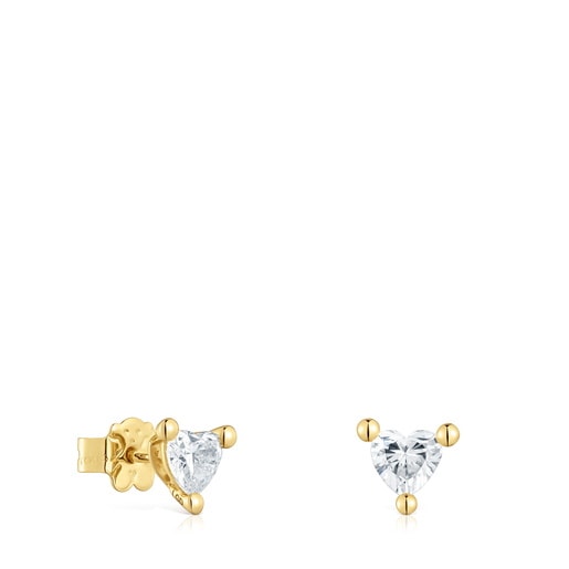Gold Earrings with laboratory-grown diamonds Garden Of Love LGD
