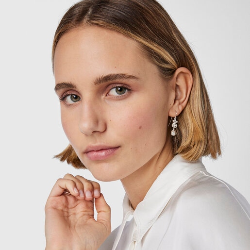 Pendientes Oceaan de plata y perlas