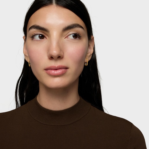 Aretes de aro bicolor Camille