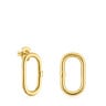 Short Earrings with 18kt gold plating over silver Hold Oval