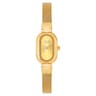 Jeweled Analog watch with gold-colored steel bracelet Oval Icon